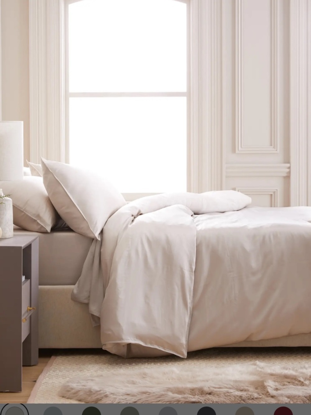 Quince Bamboo Duvet Cover Set in Sand - Picture 3 of 5